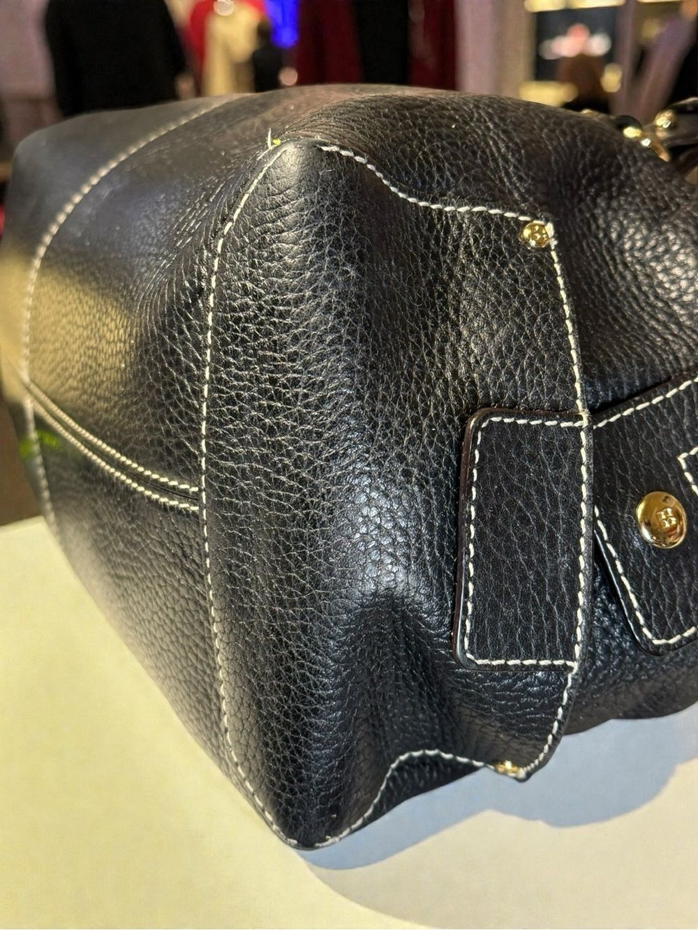 Vintage 🖤♠️ Kate Spade Cami Foster Black Pebbled Leather Barrel Bag Y2k - IYKYK🦄 - Picture 11 of 15